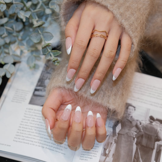 InchArt Press-on Nails Classic White French