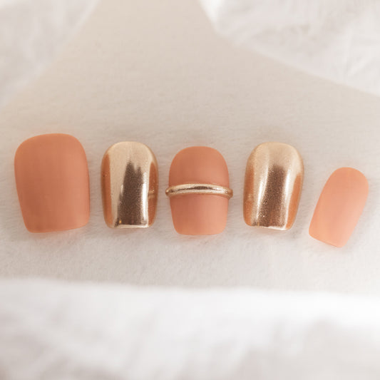 InchArt Press-on Nails Peach Champagne