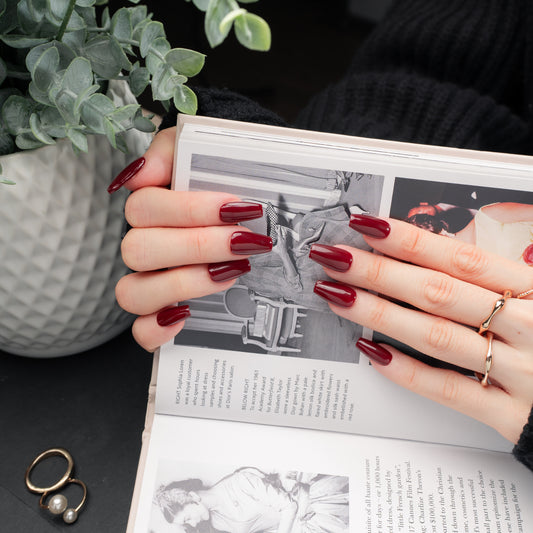 InchArt Press-on Nails Burgundy Bliss