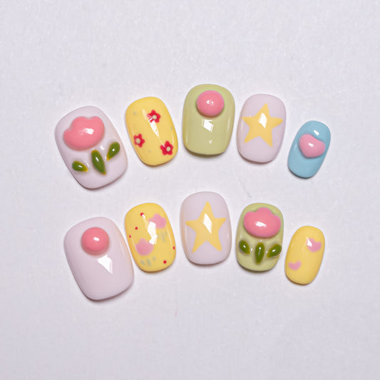 InchArt Press-on Nails Garden of Pastels