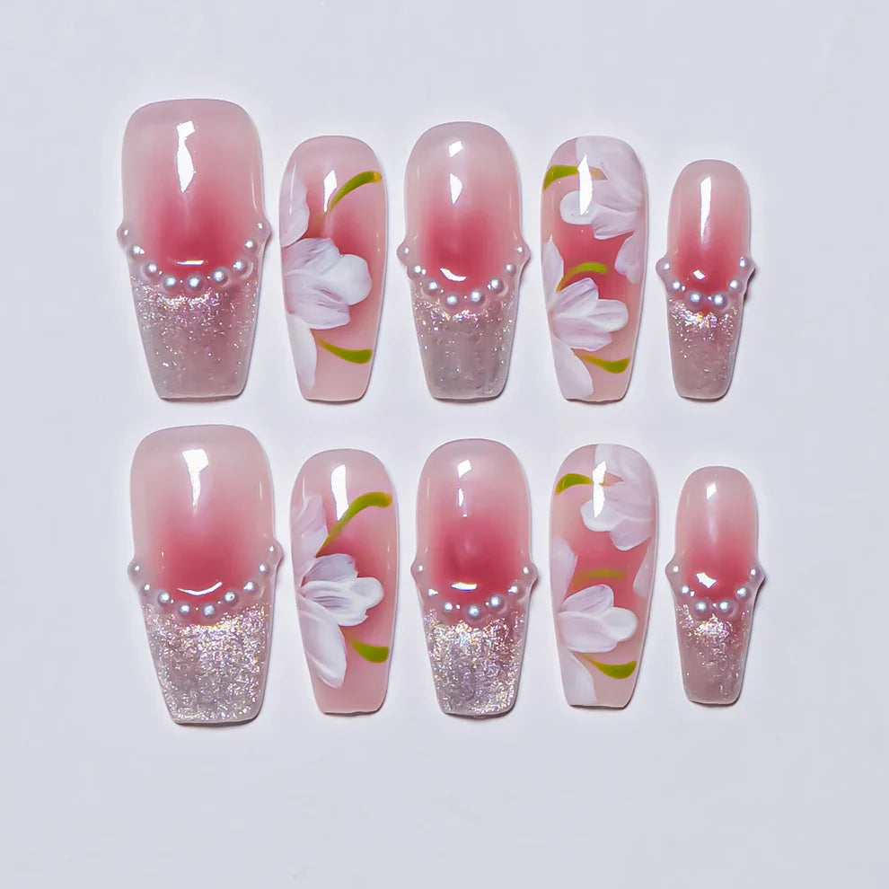 Affordable Luxury with Press On Nails Long Coffin for Valentine's Day