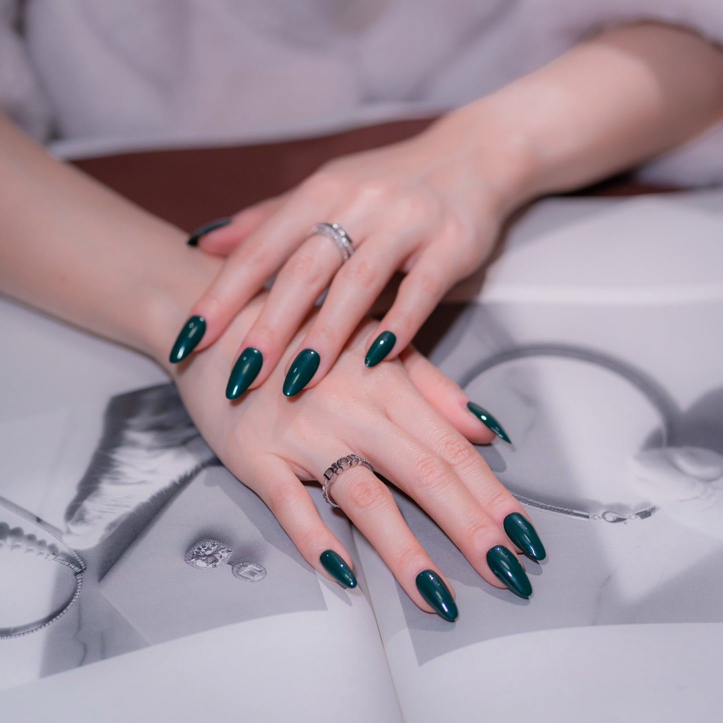 InchArt Press-on Nails Christmas Green （Long Version）