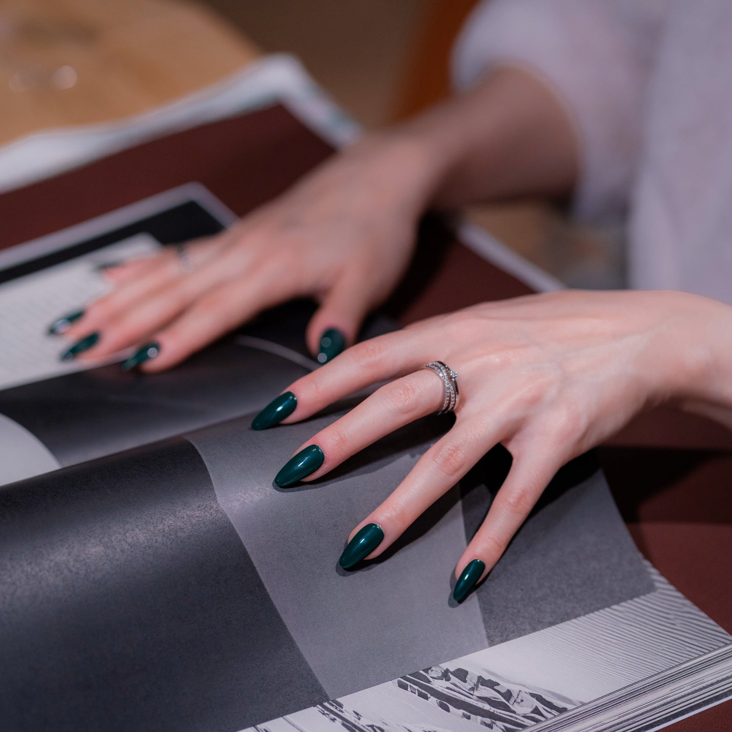 InchArt Press-on Nails Christmas Green （Long Version）