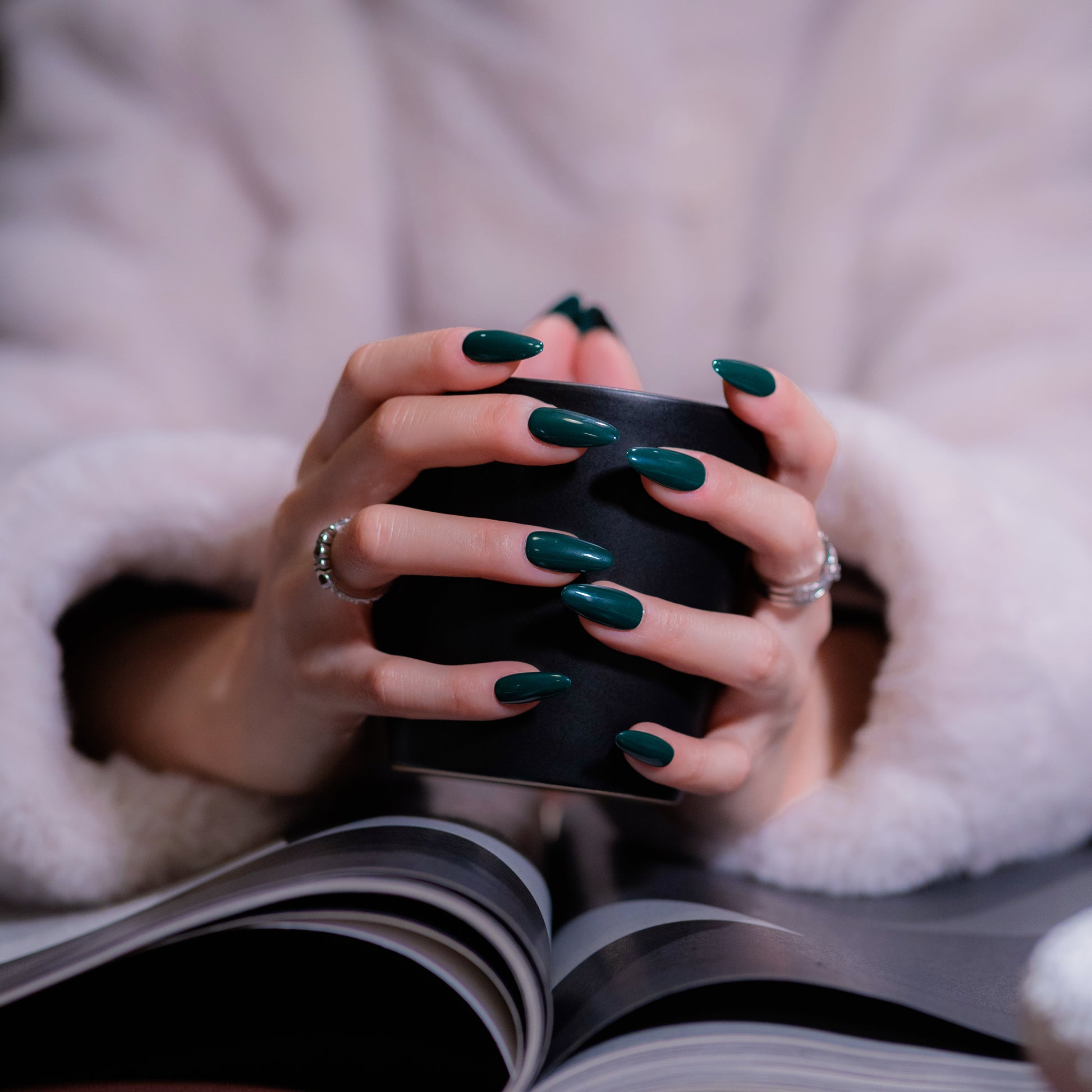 InchArt Press-on Nails Christmas Green （Long Version）