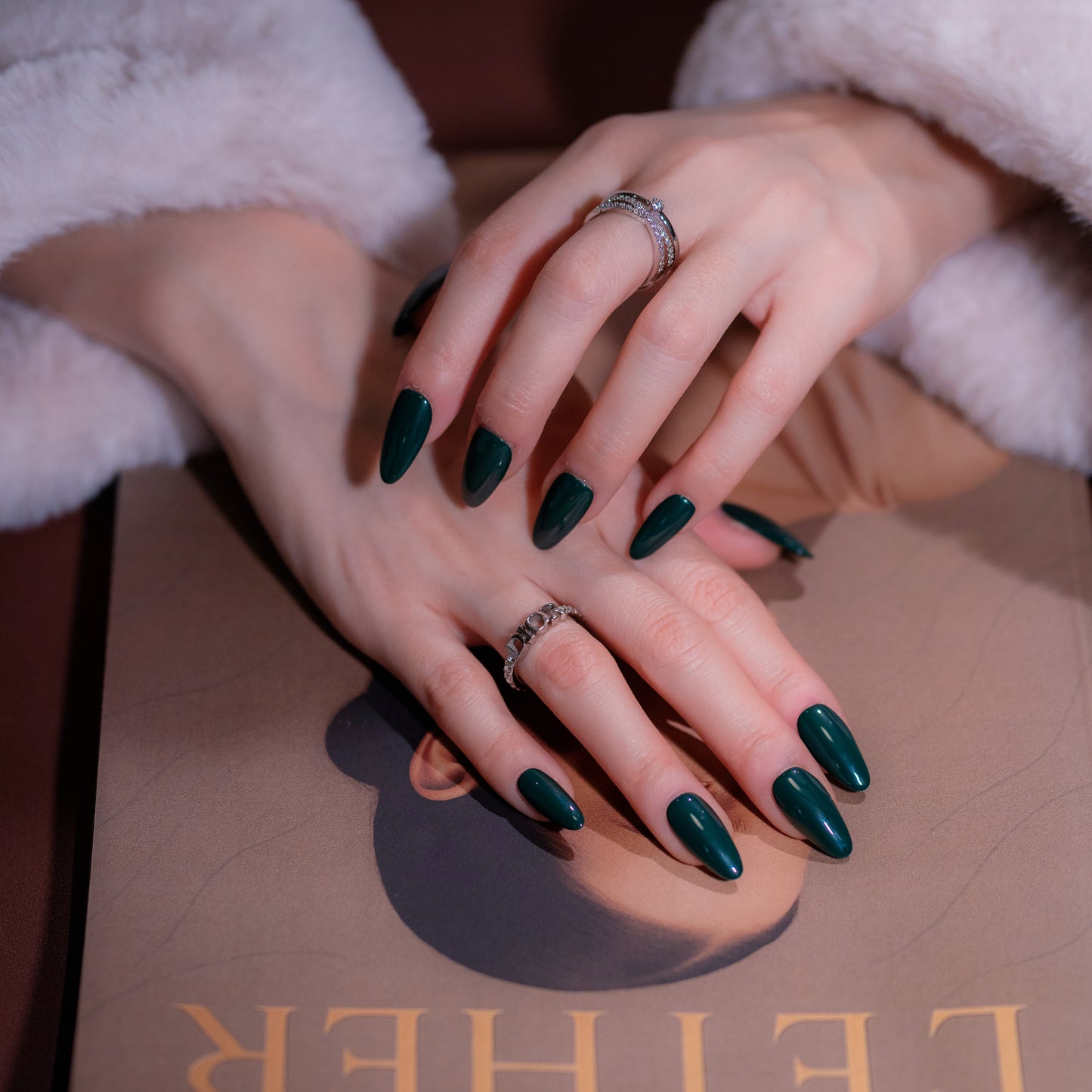 InchArt Press-on Nails Christmas Green （Long Version）