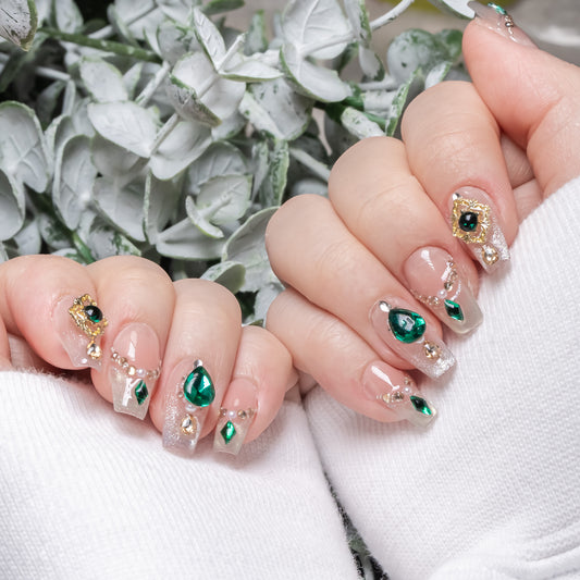 InchArt Press-on Nails Emerald Garden