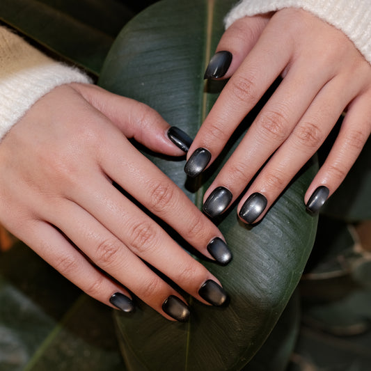 InchArt Press-on Nails Silver Galaxy