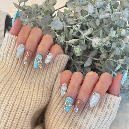 InchArt Press-on Nails Blue Breeze