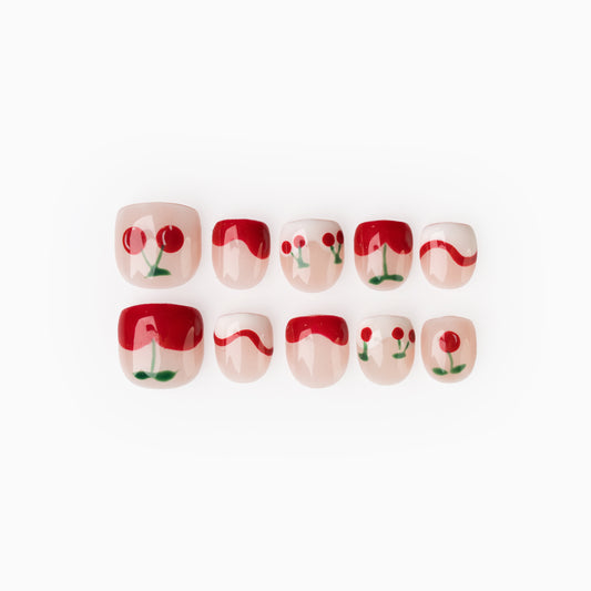 InchArt Press-on Nails Cherry love