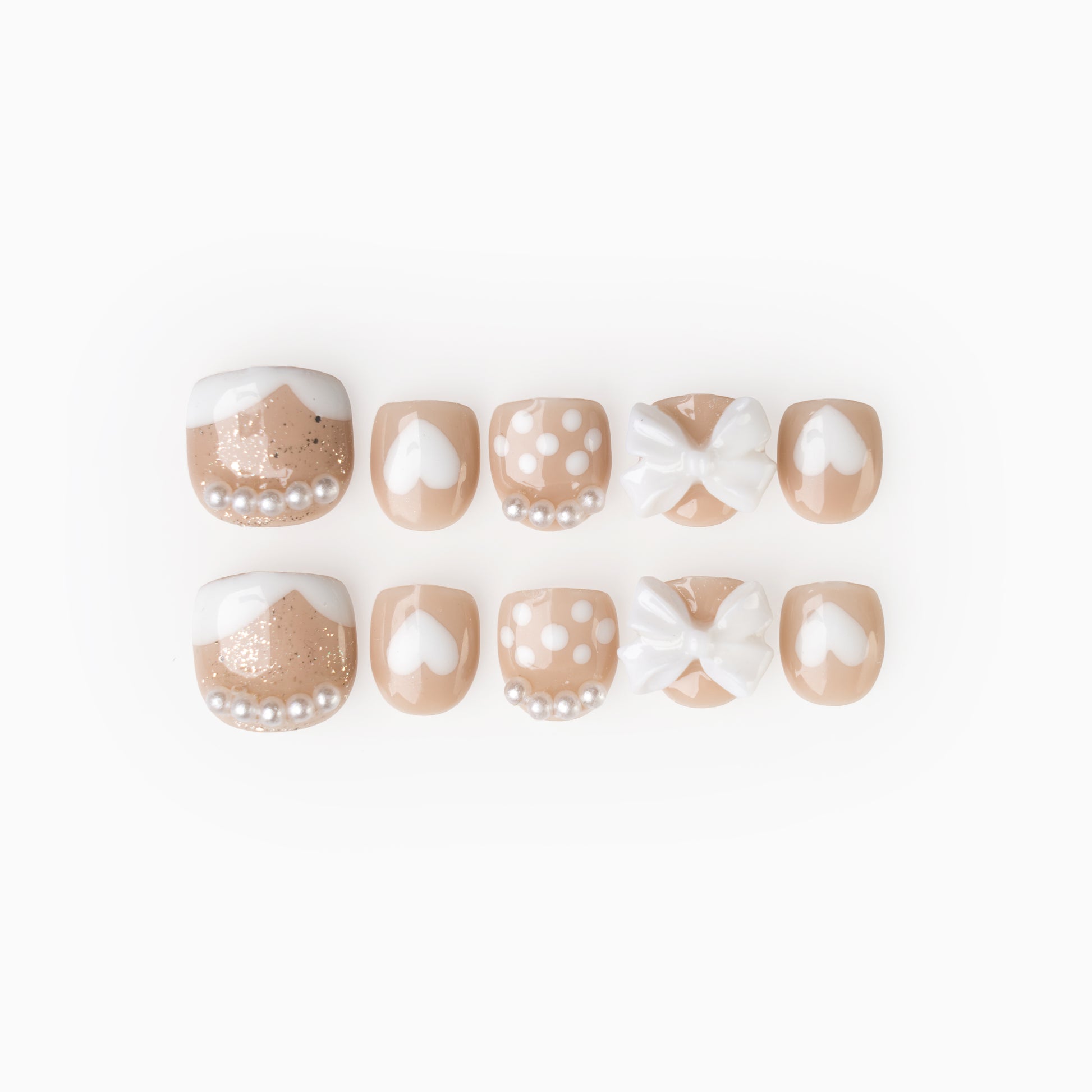 InchArt Press-on Nails Littel White
