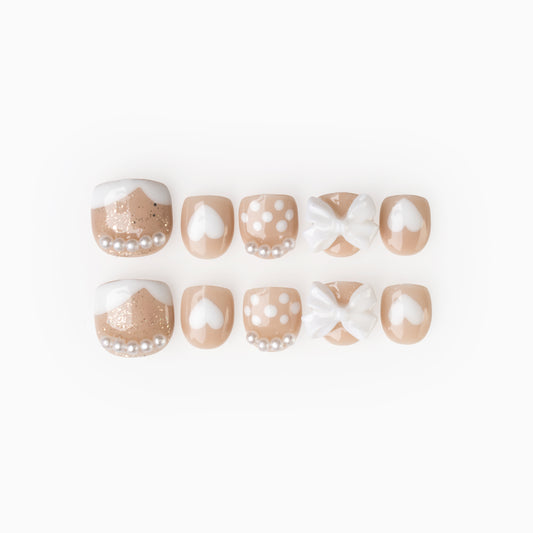 InchArt Press-on Nails Littel White