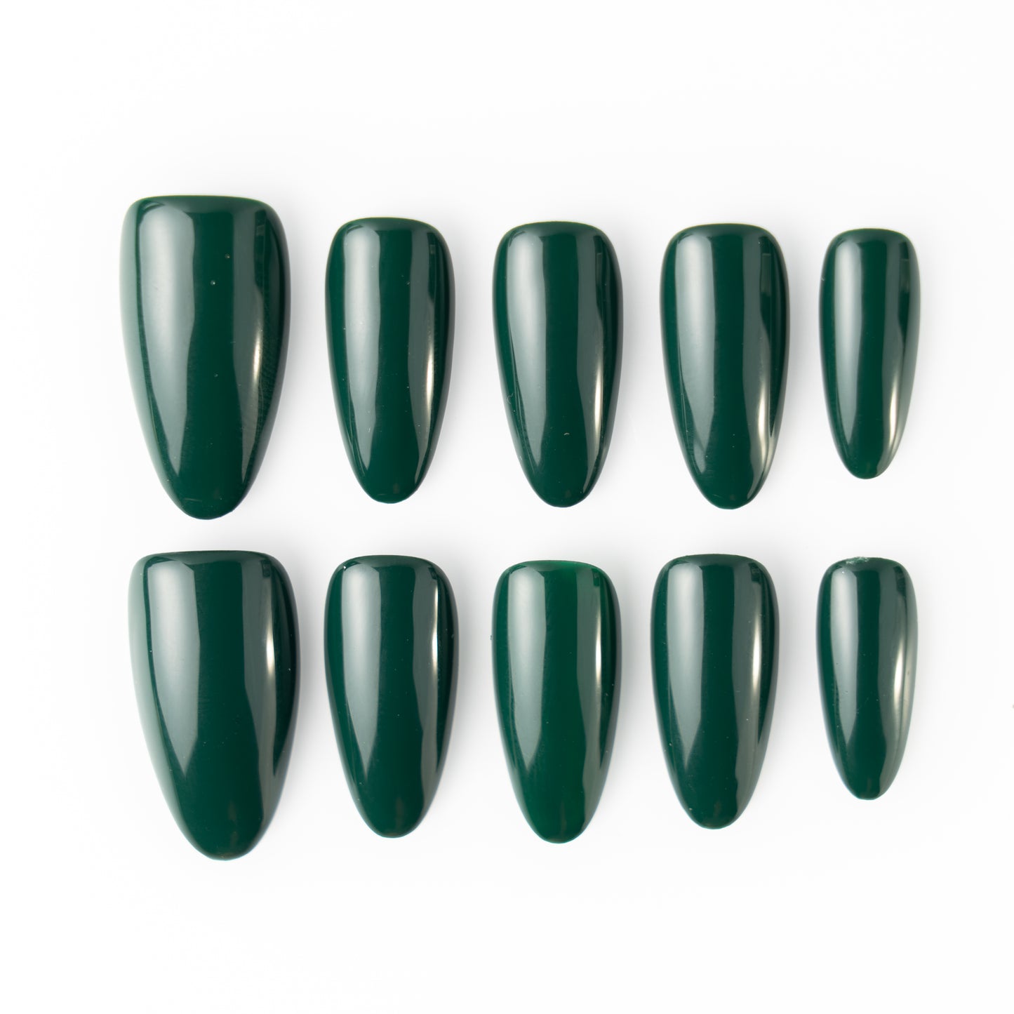 InchArt Press-on Nails Christmas Green （Long Version）
