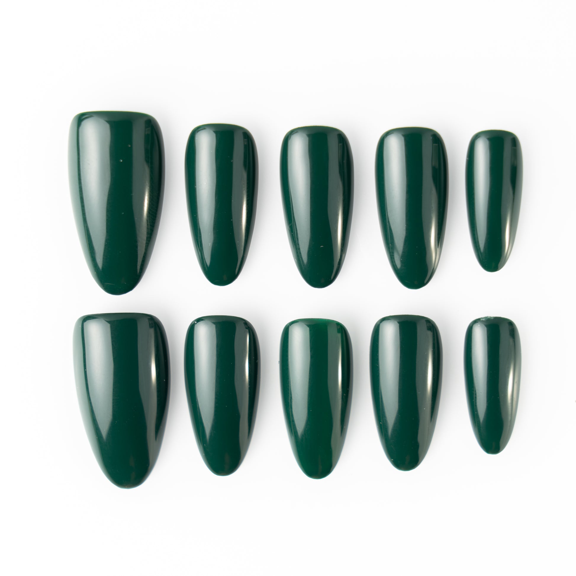 InchArt Press-on Nails Christmas Green （Long Version）