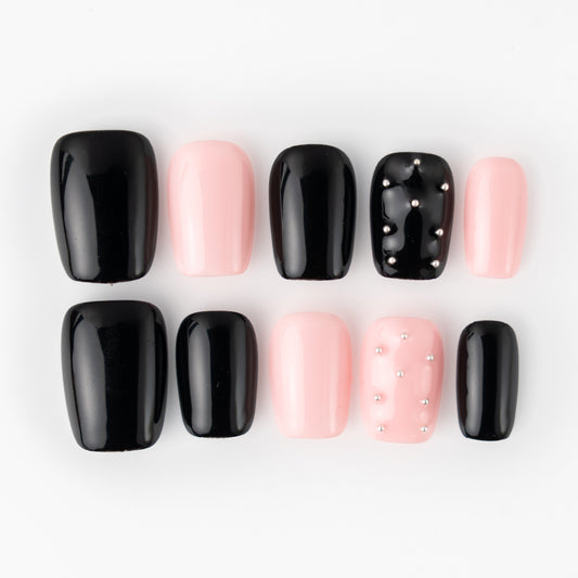 InchArt Press-on Nails Black Pink in your area
