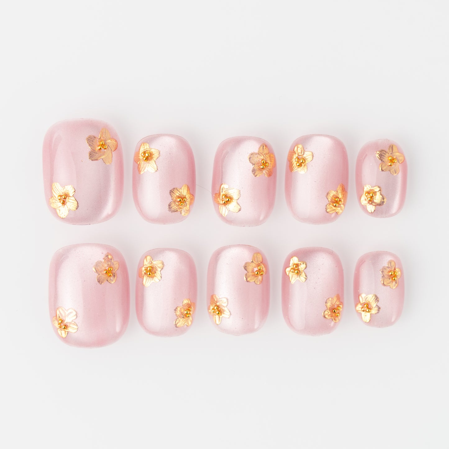 InchArt Press-on Nails Golden Glaze