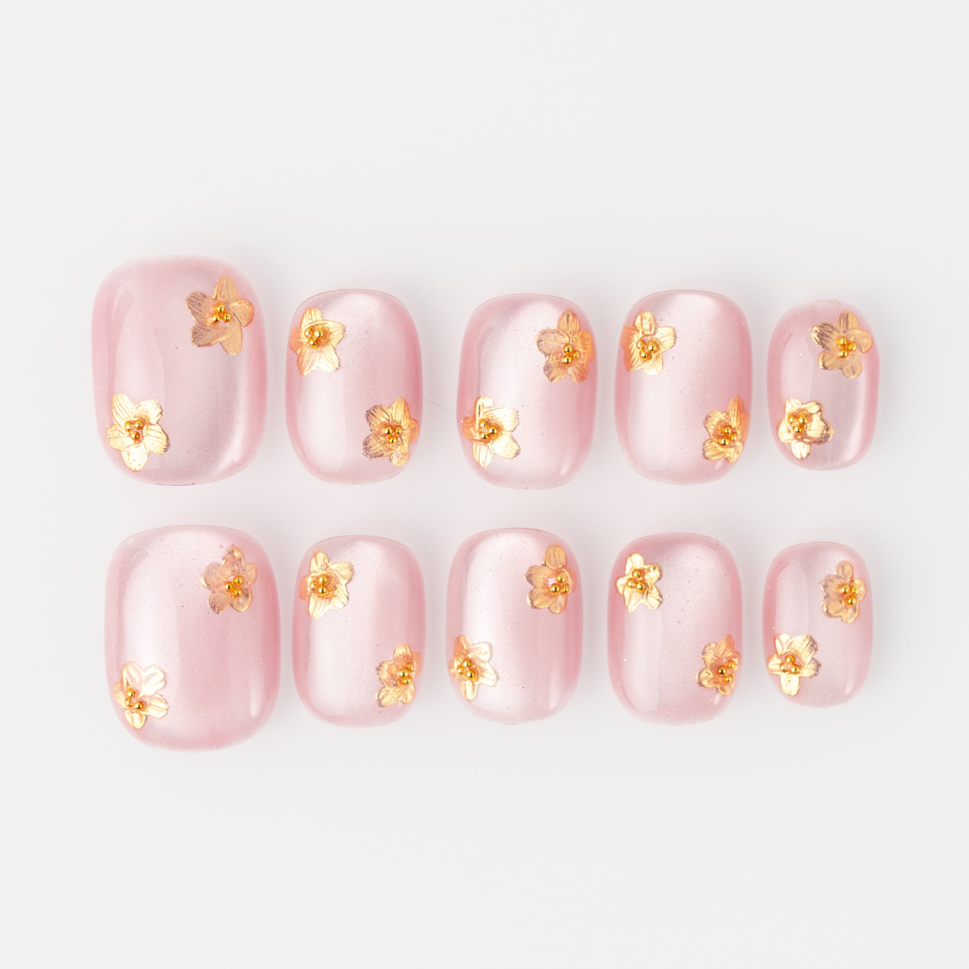 InchArt Press-on Nails Golden Glaze