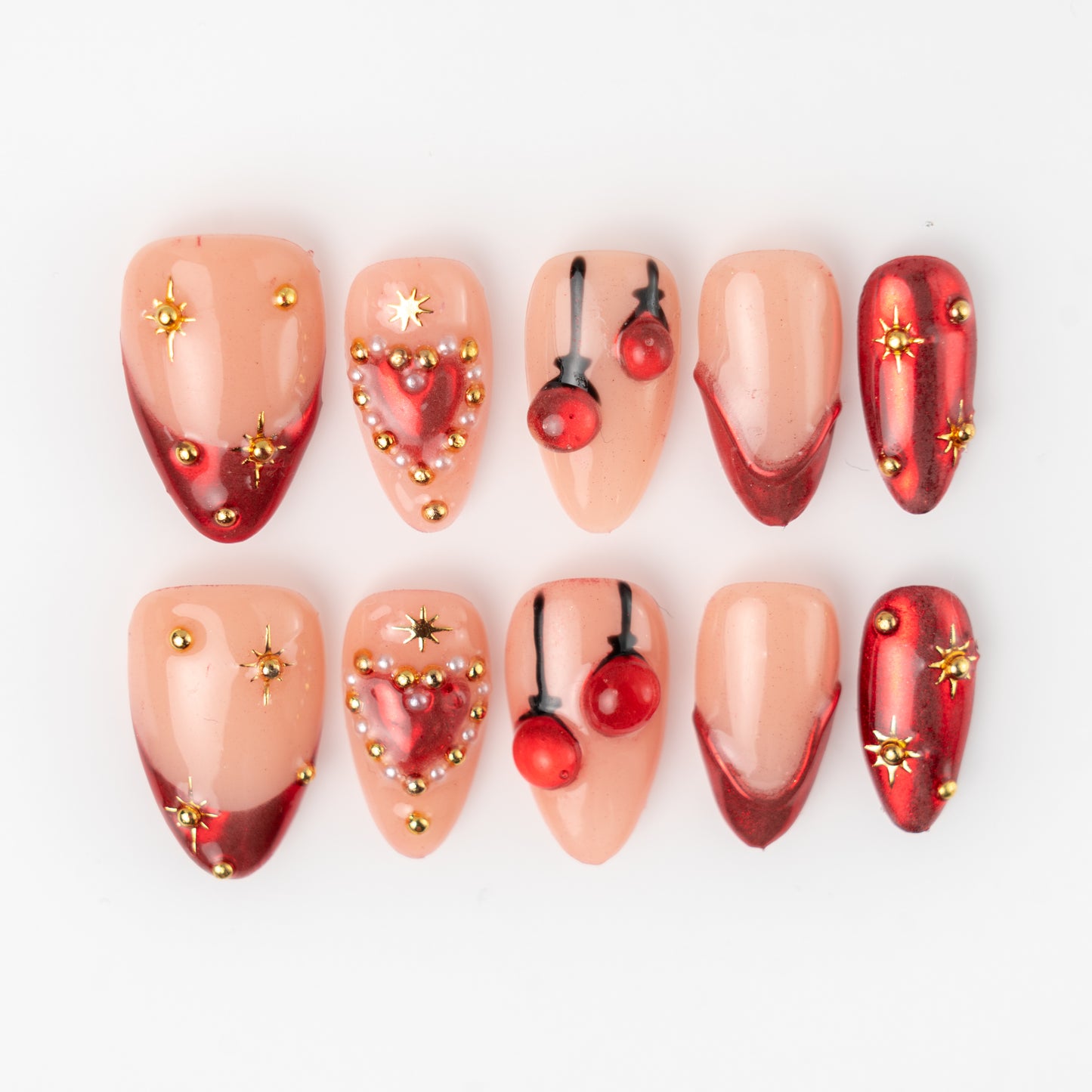 InchArt Press-on Nails Ruby Holiday