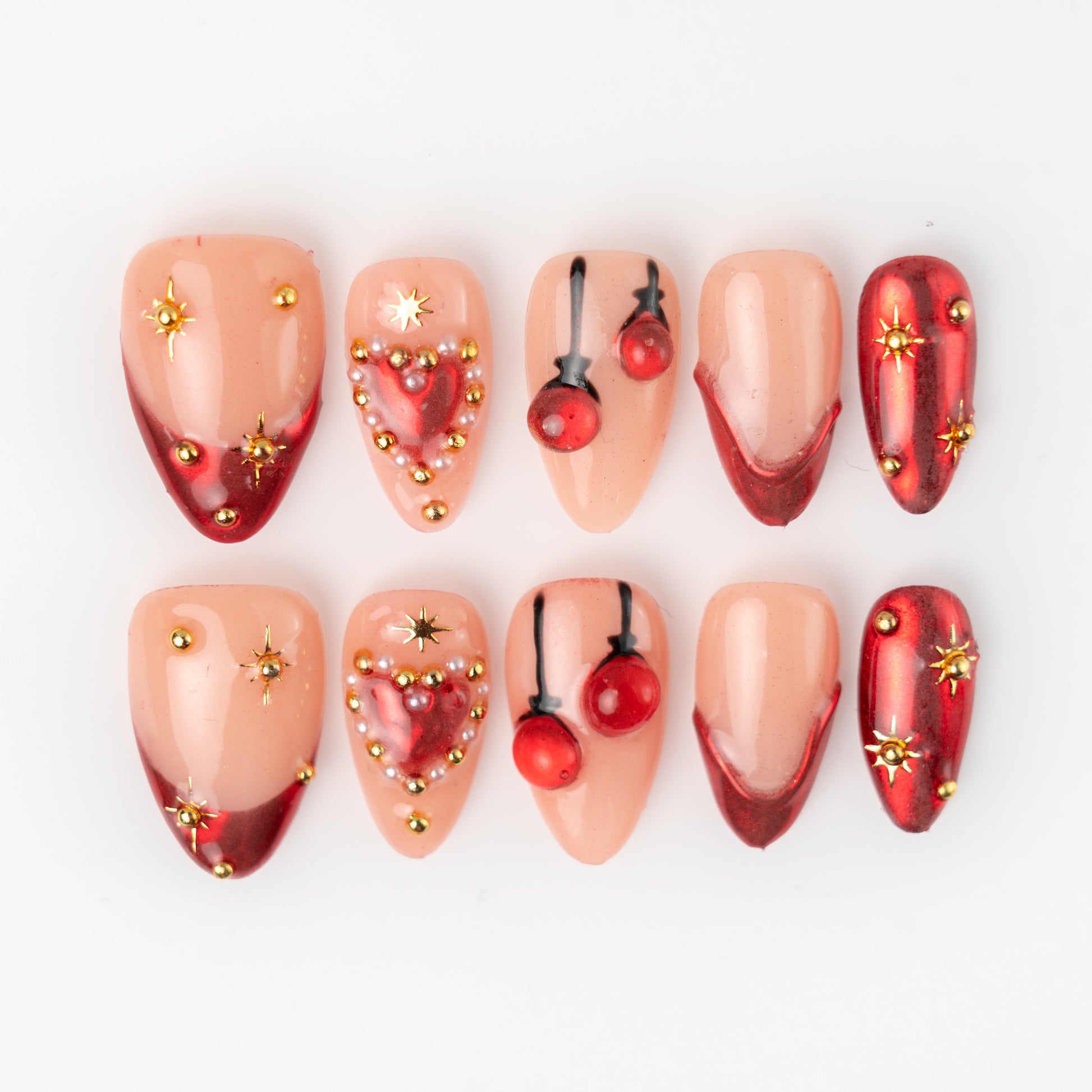InchArt Press-on Nails Ruby Holiday