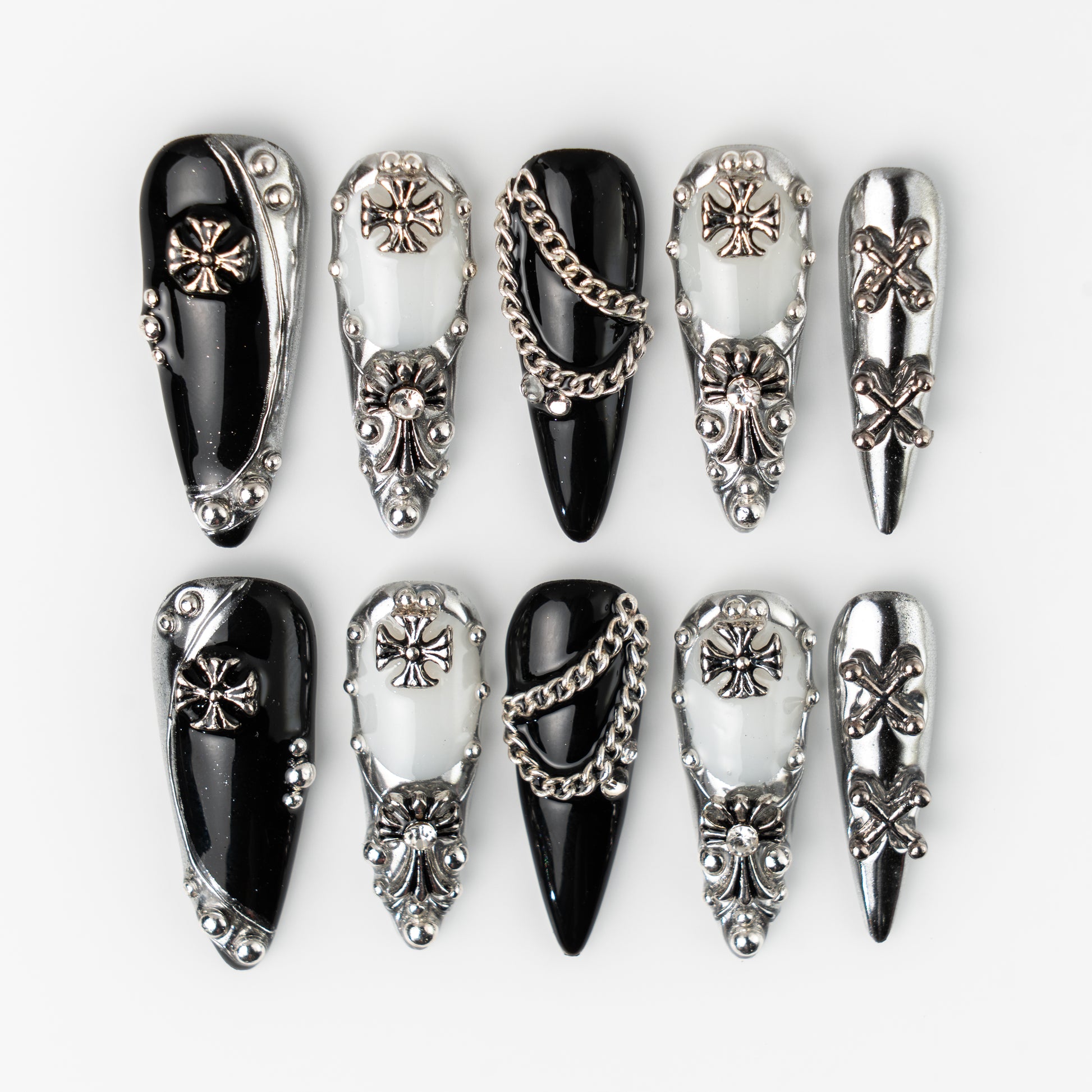 InchArt Press-on Nails Ink Theory