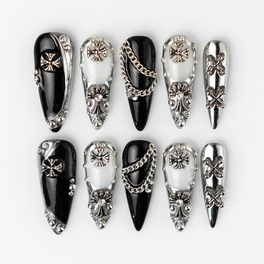 InchArt Press-on Nails Ink Theory