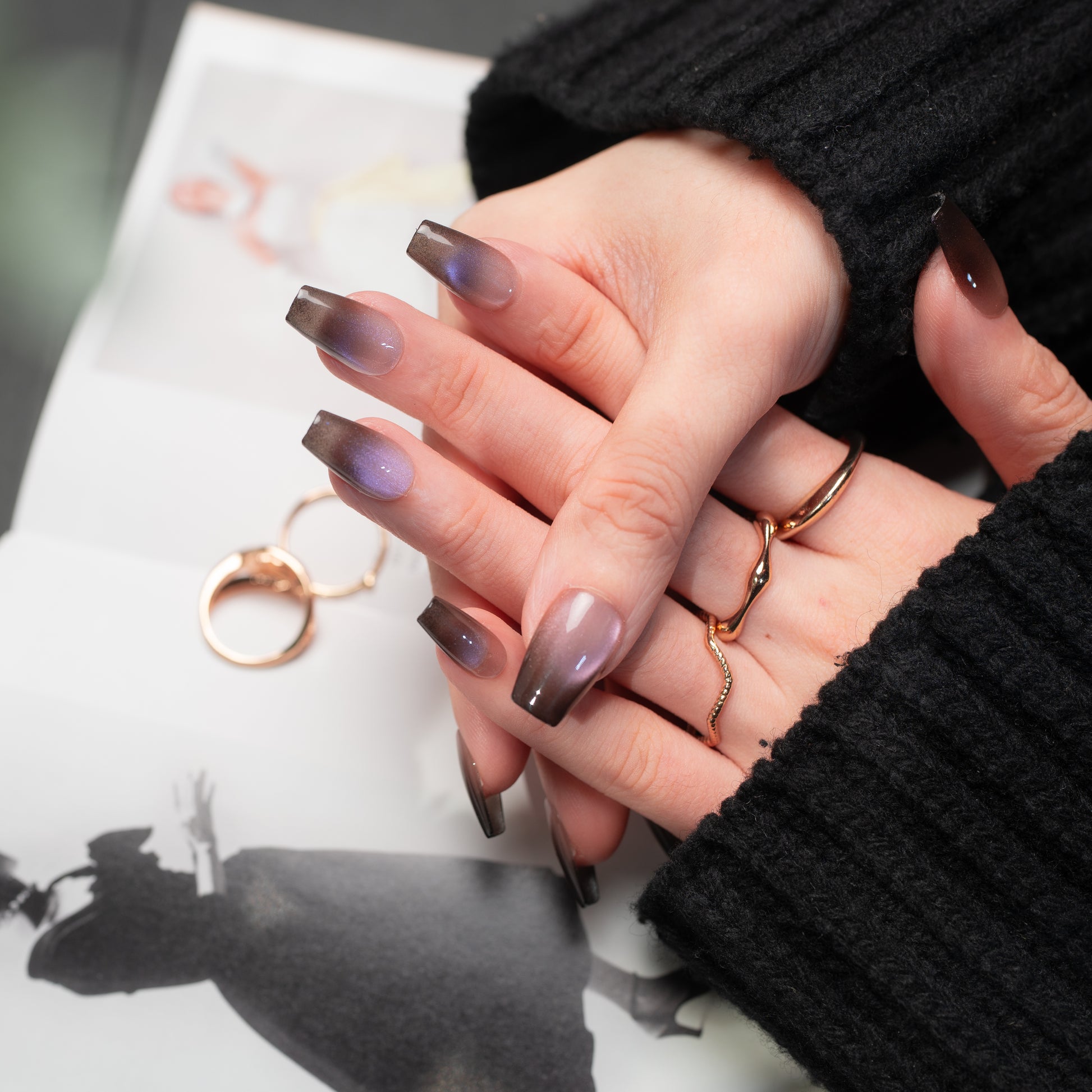 InchArt Press-on Nails Midnight set