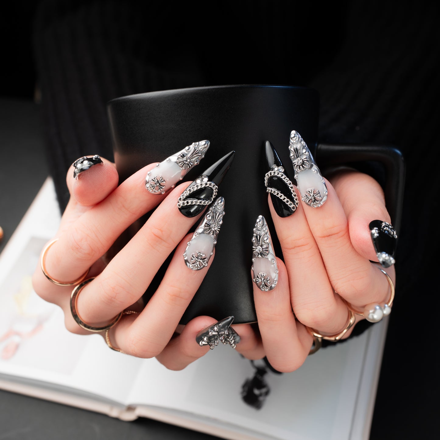 InchArt Press-on Nails Ink Theory